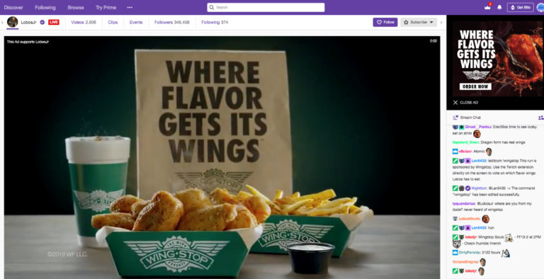 Wingstop Twitch Extension Enables Online Ordering within the Stream